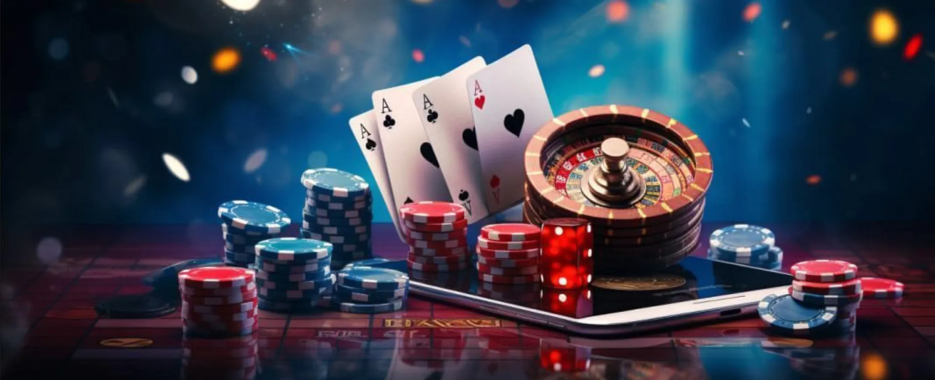 JiliPark Casino Homepage Hero Image with vibrant online slot games and a golden theme
